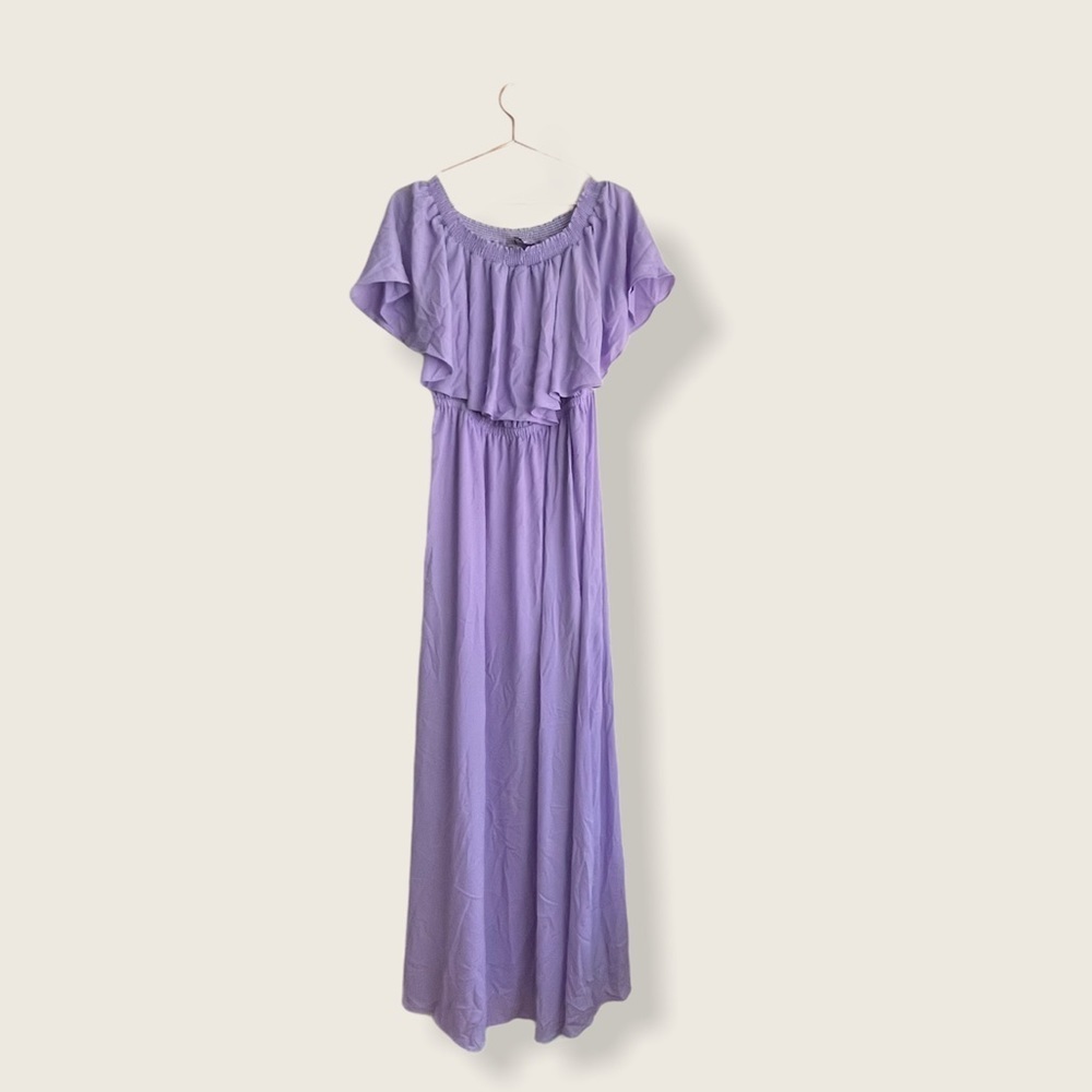 Show Me Your Mumu Hacienda Lilac Crisp Maxi Dress - Picture 5 of 8